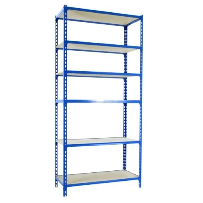 Imagen de Simon Rack Estanteria Metalica, 2500x1100x500 mm, 6 Baldas de Madera, 200 kg Punto Flexión, Estanterias Almacenaje, Azul/Madera Maderclick