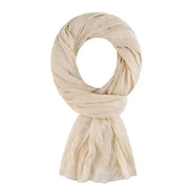Imagen de ALLEE DU FOULARD Bufanda Fular Pañuelo Estola Chal 100% Algodón Beis Tamaño 200 X 110 CM Mujer y Hombre Cómodo Ligero