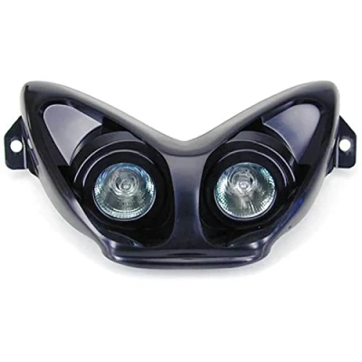 Imagen de one by Camamoto màscara de Faros Compatible para (cod 77201351 halógena dicroico Negro con Yamha aeroz/MBK Nitro año 1997 a 2012)
