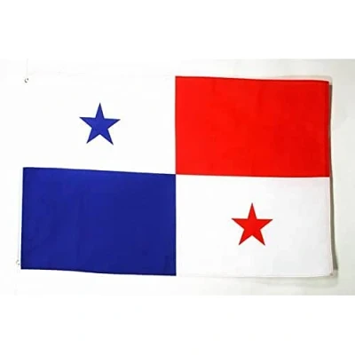 Imagen de AZ FLAG Bandera Panamá 90x60 cm Panameña 100% Poliéster con Ojales de Metal Integrados 50g Colores Vivos Y Resistente A La Decoloración