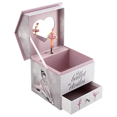 Imagen de ATMOSPHERA CREATEUR D&#039;INTERIEUR Joyero con Caja Musical de Bailarina Multicolor, L. 14.3 x D. 14.2 H. 16 cm
