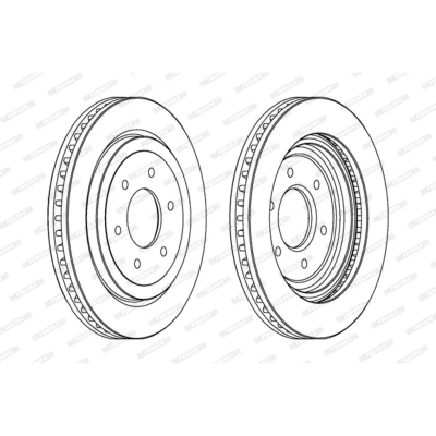 Imagen de FERODO PREMIER DDF1611C 1 Disco de freno 320 28 6 ventilado revestido sin tornillos NISSAN: Pathfinder 3, NP300 Navara Pick up