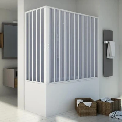 Imagen de Forte Mampara de Bañera 70x150 CM H150 PVC Mod. Santorini Central