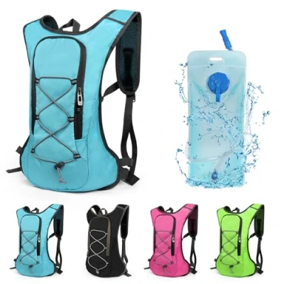 Imagen de Lollanda Mochila de ciclismo pequeña, impermeable, para hombre y mujer, ciclismo, camping, correr (azul 2L)