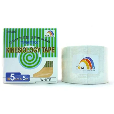 Imagen de Temtex Kinesiology Tape 5x5 1 ud, Talla 5 cm x m, Color Blanco