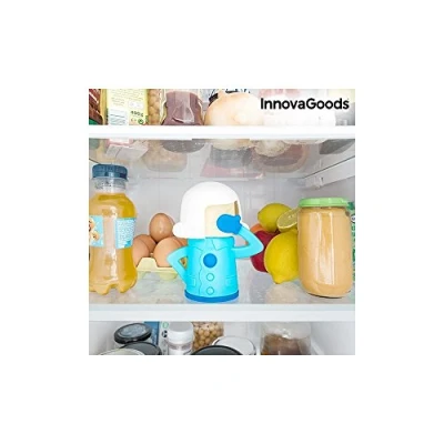 Imagen de InnovaGoods® Desodorizante para Neveras Fummom, Neutralizador de Olores, Funciona con Bicarbonato Sodio, Material PP Libre BPA, Color Azul/Blanco, Reutilizable, Medidas Aprox. 12x14x9cm.