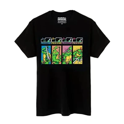Imagen de Teenage Mutant Ninja Turtles Camiseta para Hombre TMNT Arcade Juego Retro Top XL