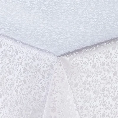 Imagen de Home Direct Mantel Rectangular en Relieve de PVC, 140 x 180 cm, Color Blanco