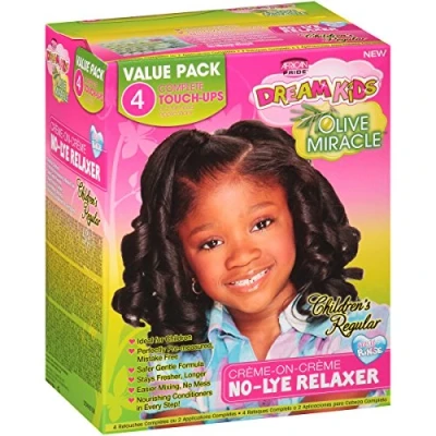 Imagen de African Pride Dream Kids Olive Miracle Touch Up Relaxer Regular Value Pack by