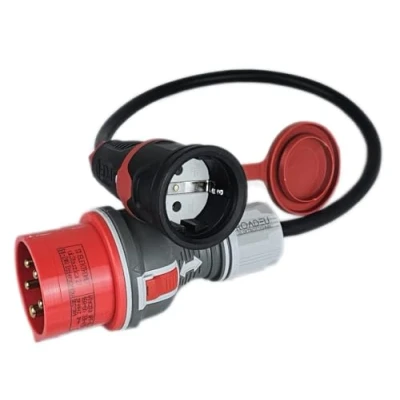 Imagen de RoadEu Adaptador de Corriente Pesada CEE 5 Metros Clavija Cable Goma Distribuidor