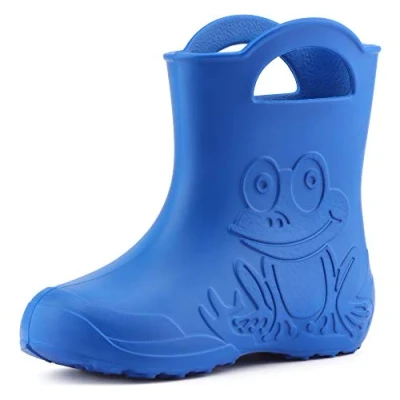 Imagen de Ladeheid Botas de Agua para Niños en EVA Unisexo Goma Impermeables y Niñas Zapatos Lluvia Infantiles Calzado LA CA 01 (Azul, 32/33 EU)
