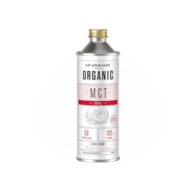 Imagen de Eat Wholesome High C8 Organic MCT Coconut Oil, 100% coco, aceite en botella de vidrio, 500 ml (el embalaje puede variar)