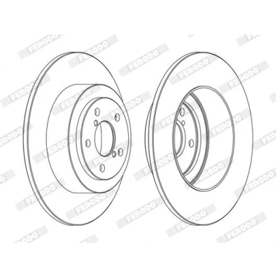 Imagen de FERODO PREMIER DDF1647C Disco de freno 290 10 5 100 macizo revestido sin tornillos SUBARU: Impreza II Berlina, Forester II, Familiar