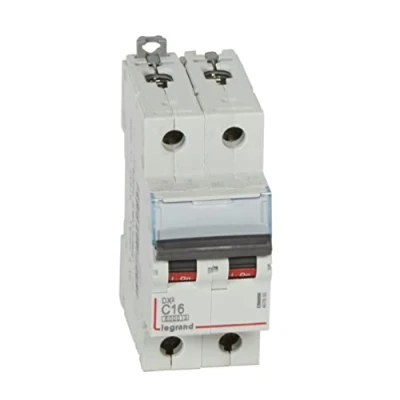Imagen de Legrand 407800E, Interruptor Automático Magneto Térmico, 2P, 16A, Curva C, 10 kA, 2 módulo, DX3