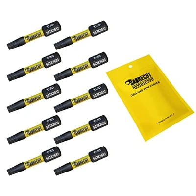 Imagen de 10 x SabreCut SCTX3032_10 32 mm T30 TX30 Juego de puntas destornillador impacto magnético Torx Heavy Duty Compatible con Dewalt Milwaukee Bosch Makita y más