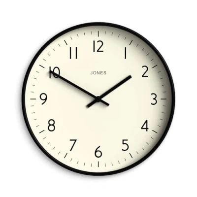 Imagen de JONES CLOCKS®, Estudio, Reloj de Pared Diseño Colores Modernos para el hogar Cocina Comedor Sala Estar Oficina Fácil Leer Números 30cm