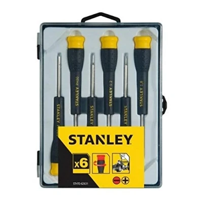 Imagen de STANLEY STHT0 62631 Juego 6 destornilladores fijos. Planas 1, 1.2, 1.5 y 1.8. Phillips: PH000 PH00