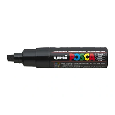 Imagen de Marcador de pintura Uni ball PC 8K Posca Negro, 6 unidades