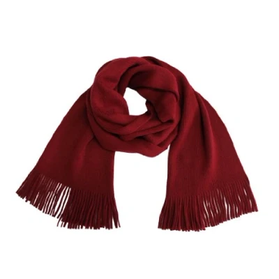 Imagen de Bufanda de punto Fox rojo y cálido Uni Trendy 100% lana (Merino) (186 x 27 cm, rojo)