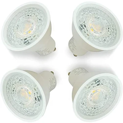 Imagen de 4xSweier Bombillas LED GU10 5W, Blanco Frío 6000K,50W Foco Halógeno Equivalente, 430lm GU10, 38 Ángulo de Haz, AC 220 240V,No regulable