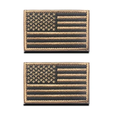 Imagen de Zcketo 2 piezas de parche bordado la bandera estadounidense Estados Unidos, chaleco táctico emblema nacional para ropa, uniforme, brazalete, chaqueta, apliques mezclilla