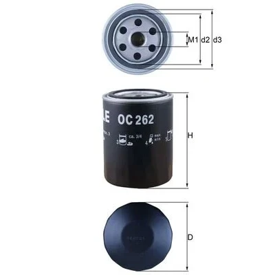 Imagen de Mahle Filter OC262 Filtro De Aceite