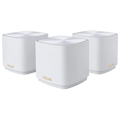 Imagen de Sistema WiFi Mesh ASUS XD4 PLUS W 3 PK, pack, 1.8 Gbit/s, 6, Hasta 446 m², MU MIMO, Blanco