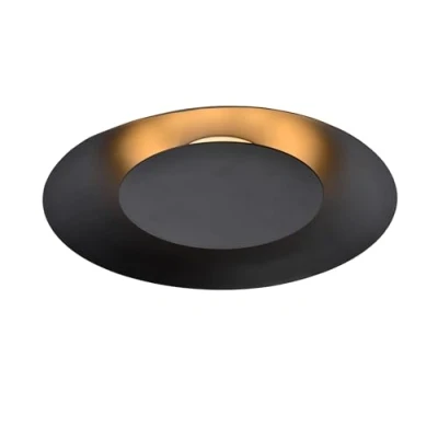 Imagen de Lucide Plafón LED Foskal en negro, Ø 34,5 cm