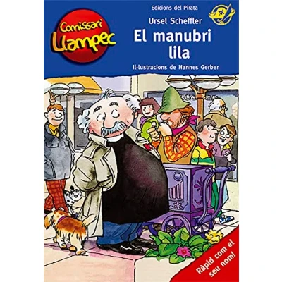 Imagen de El manubri lila: Llibre infantil per 8 anys amb enigmes resoldre anant davant del mirall! nens en català: 5 (Comissari Llampec)