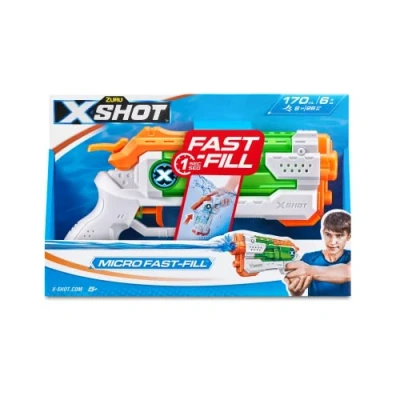 Imagen de ZURU XSHOT Fast Fill Micro Water Blaster Pistola de Agua para Exteriores (llenado rápido, Disparo hasta 8 m, 56220 2023)