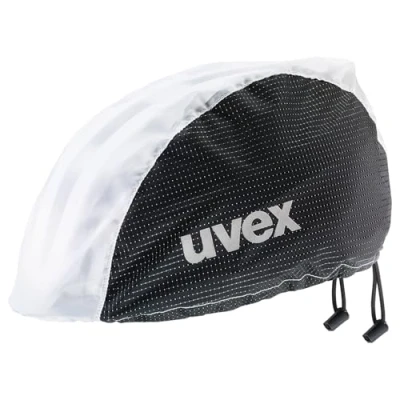 Imagen de uvex rain cap bike gorra para bicicleta, cortavientos e hidrófugo, ajuste flexible, black white, L/XL