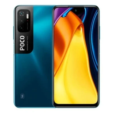 Imagen de POCO M3 Pro Smartphone 5G Dual RAM 4GB ROM 64GB MediaTek Dimensity 700, Pantalla DotDisplay FHD+ de 6,5&quot; a 90 Hz, Batería 5000mAh (typ), Triple Cámara 48 MP con IA (Versión Global) (Cool Blue)