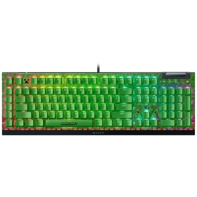 Imagen de Razer BlackWidow V4 X Minecraft Edition Teclado mecánico para Juegos RGB (mecánicos clicky Verde, 6 Teclas Macro dedicadas, ABS de Doble Disparo) US Layout