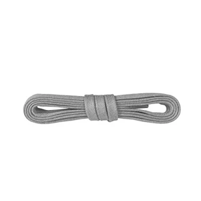 Imagen de Kaps Cordones Botas Planos Encerados, 100% Algodón Fino, Coloridos, Ancho 5 mm, Muchos Colores y Longitudes, Hechos en Europa (90 cm 36 pulgada 6 pares de ojales / 83 Gris claro)