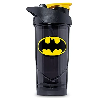 Imagen de Shieldmixer Hero Pro Classic Shaker for Whey Protein Shakes and Pre Workout, BPA Free, 700 ml, Batman