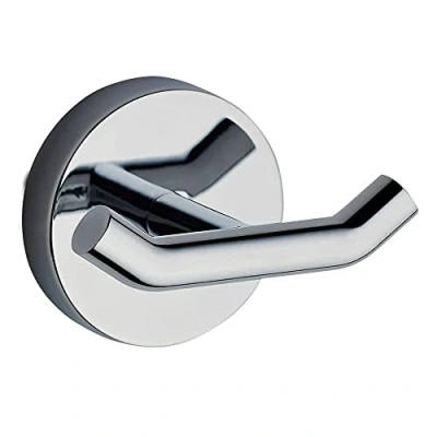 Imagen de Kibath 456423, accesorio diseño ME percha para baño acabada en cromo brillo opciones de colocación: con tornillos/con adhesivo 3m