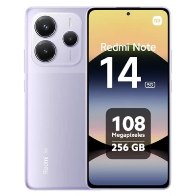 Imagen de Xiaomi Redmi Note 14 5G Smartphone de 8+256GB, Pantalla 6.67&quot; AMOLED FHD+ 120Hz, MediaTek Dimensity 7025 Ultra, cámara 108MP, 5110 mAh, Cargador no Incluido, Morado (Versión ES)