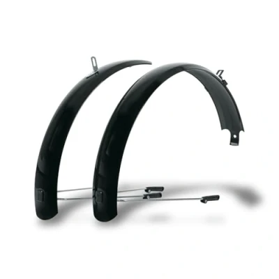 Imagen de SKS GERMANY BLUEMELS Basic 20&quot; 60MM Set Juego de Guardabarros (de Robusta construcción en sándwich, Sistema Seguridad ASR, Tirantes V con Puentes fijos para un Ajuste Flexible), Negro