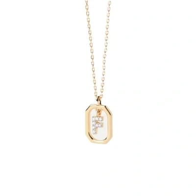 Imagen de P D Paola Mini Letters Mujeres Collar Baño de oro 18 quilates CO01 524 U