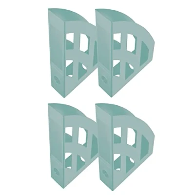 Imagen de helit H2661032 carpeta revistero el puente verde, DIN A4 C4, 4 partes, turquesa, de plástico reciclado, certificado Ángel Azul