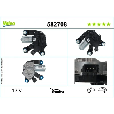 Imagen de VALEO 582708 Motor del Limpiaparabrisas 12 posterior para dirección izquierda/derecha