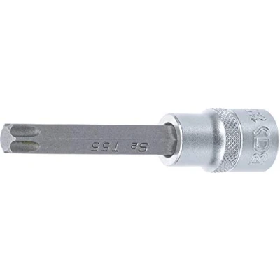 Imagen de BGS 4475 Punta de vaso longitud 100 mm entrada 12,5 (1/2&quot;) perfil en T (para Torx) T55