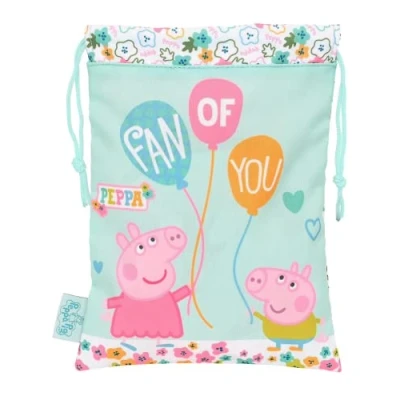 Imagen de Safta 8412688472017 Saquito Merienda Peppa Pig Cosy Corner 20 X 25 cm, Dibujo Animado, Multicolor (812290237)