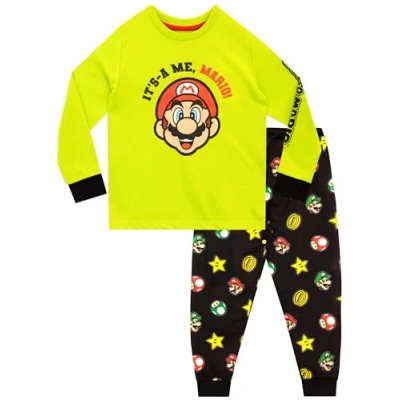Imagen de Super Mario Pijamas para Niños Multicolor 7 8 años