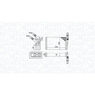Imagen de MAGNETI MARELLI 350218433000 Radiador de Calefaccion RENAULT: Kangoo I, I Express