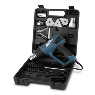 Imagen de EBERTH Decapador aire caliente Eléctrica 2000W Digital LCD, Temperatura Ajustable 80 600C Pistola de Calor Empuñadura Antideslizante Ergonómica, Incluye Estuche y Accesorios, 4 Espátulas Boquillas