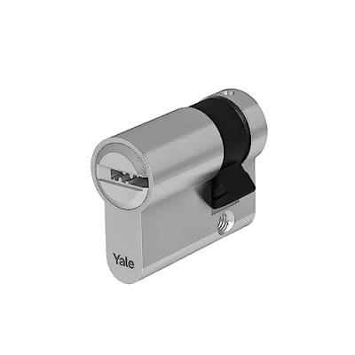 Imagen de Yale Cilindro europeo de máxima seguridad para cerradura YC202KD351005N1 niquelado, 35/10 mm, 5 llaves con pista Snake, 14 pines