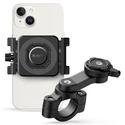 Imagen de TUSITA Soporte de Teléfono para Motocicleta Twist Lock Manillar y Adaptador Abrazadera Universal
