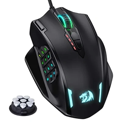 Imagen de Redragon M908 Impact RGB LED MMO Mouse con Botones Laterales Laser Wired Gaming 12.400DPI, Alta precisión, 19 programables de ratón
