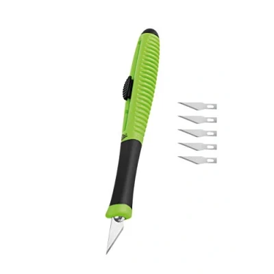 Imagen de Wedo Pocket Bisturí con 5 Cuchillas de Recambio, Color Verde y Negro